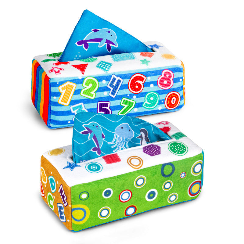 Baby Tissue Box Toy, Magic Tissue Box Baby Toy Montessori Toys for Babies 6-12 Months